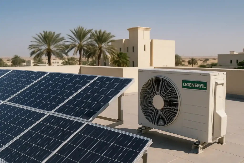 Can O General AC run on solar power in UAE