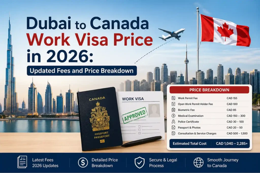Dubai to Canada Work Visa Price in 2026 Updated Fees and Price Breakdown